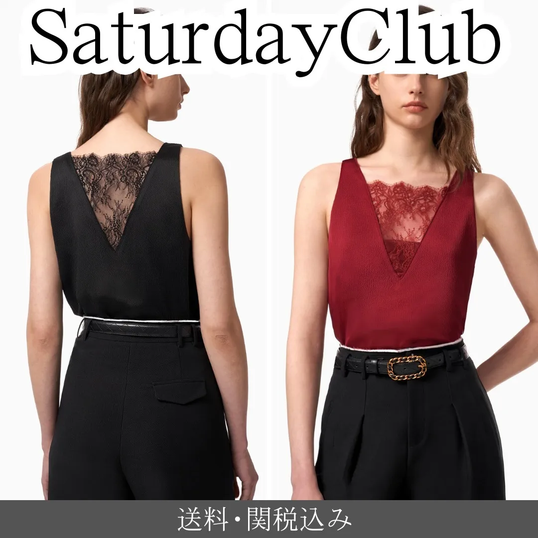 SaturdayClub  |Sleeveless Lace Tanks & Camisoles