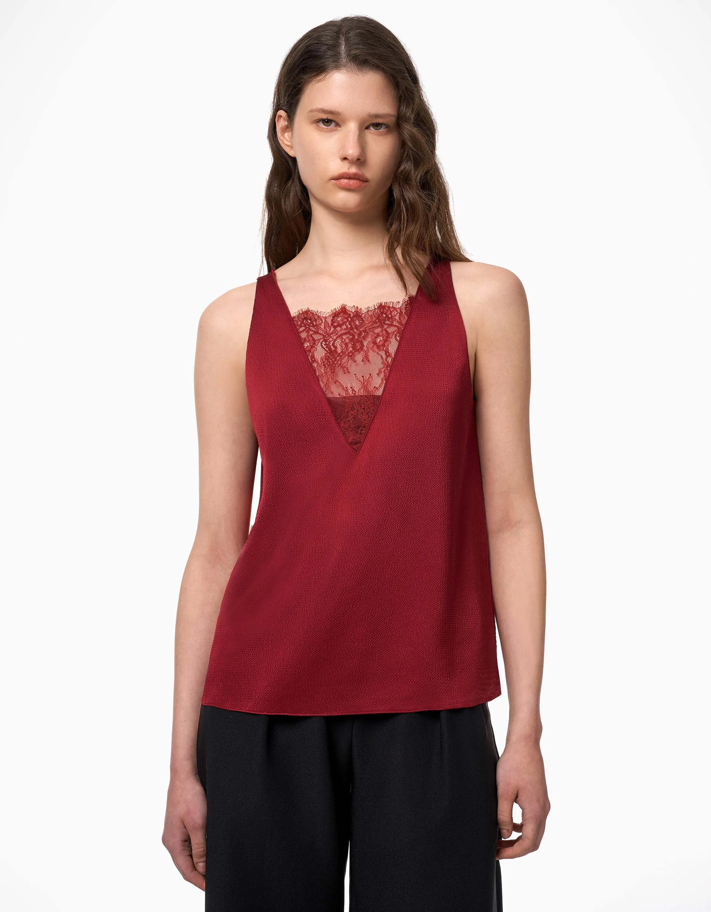 SaturdayClub  |Sleeveless Lace Tanks & Camisoles