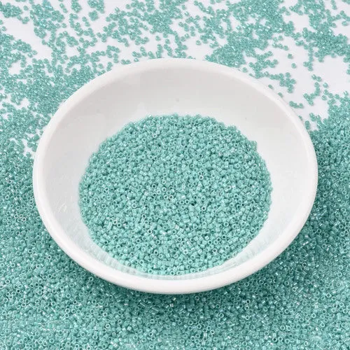 Seed Beads, MIYUKI Delica, Cylinder, Japanese Seed Beads, 11/0, (DB1576), Opaque Sea Opal AB