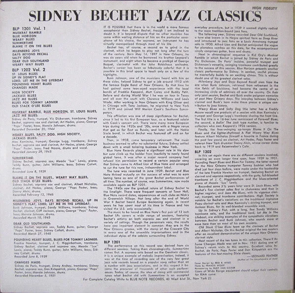 Sidney Bechet ~ Jazz Classics Volume 1