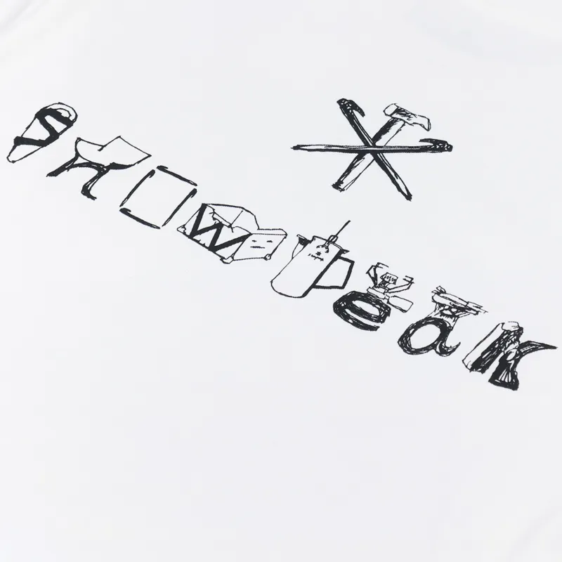 Snow Peak Printed Long Sleeve Camping Gear Logo T Shirt White