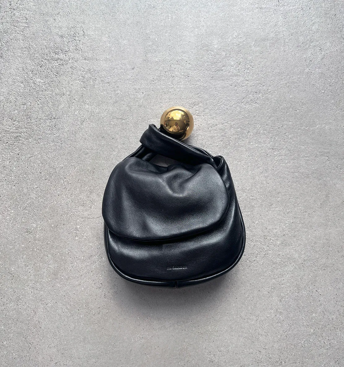 Sphere Pouch Leather, Black (G)