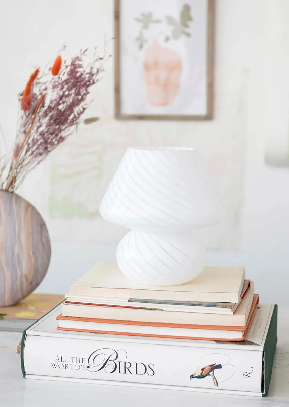 Spiral Glass Table Lamp