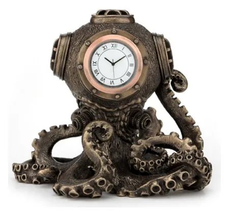 Steampunk Octopus Diving Bell Clock