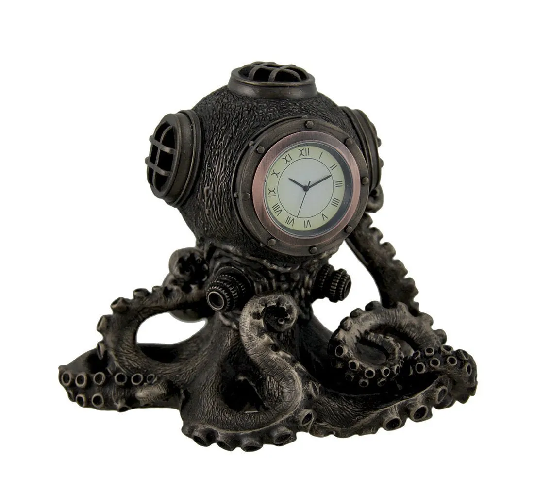 Steampunk Octopus Diving Bell Clock