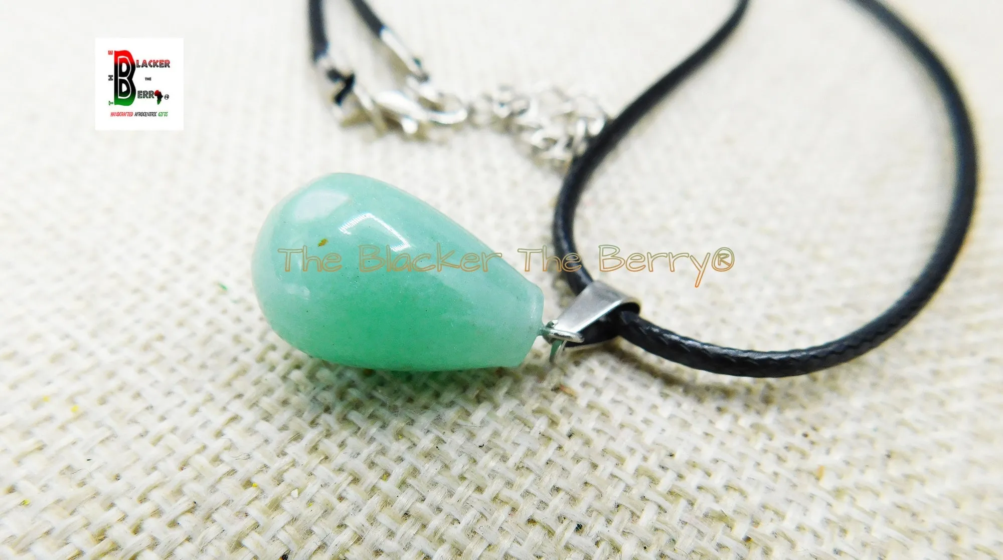 Stone Necklace Green Aventurine Jewelry Adjustable