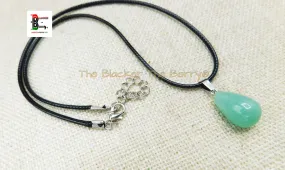 Stone Necklace Green Aventurine Jewelry Adjustable