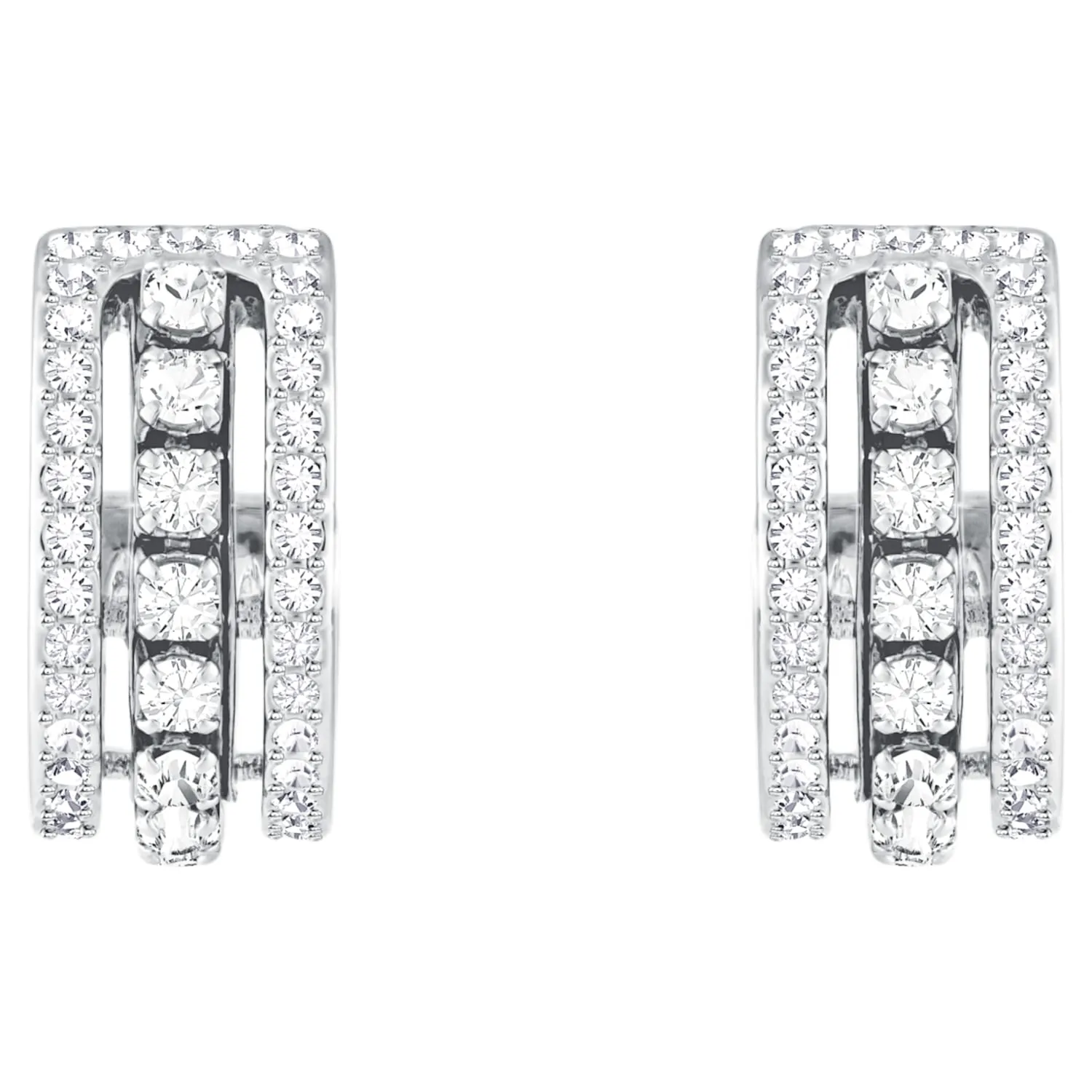 Swarovski Jewelry FURTHER EARRINGS, Hoop, White, Rhodium -5409658