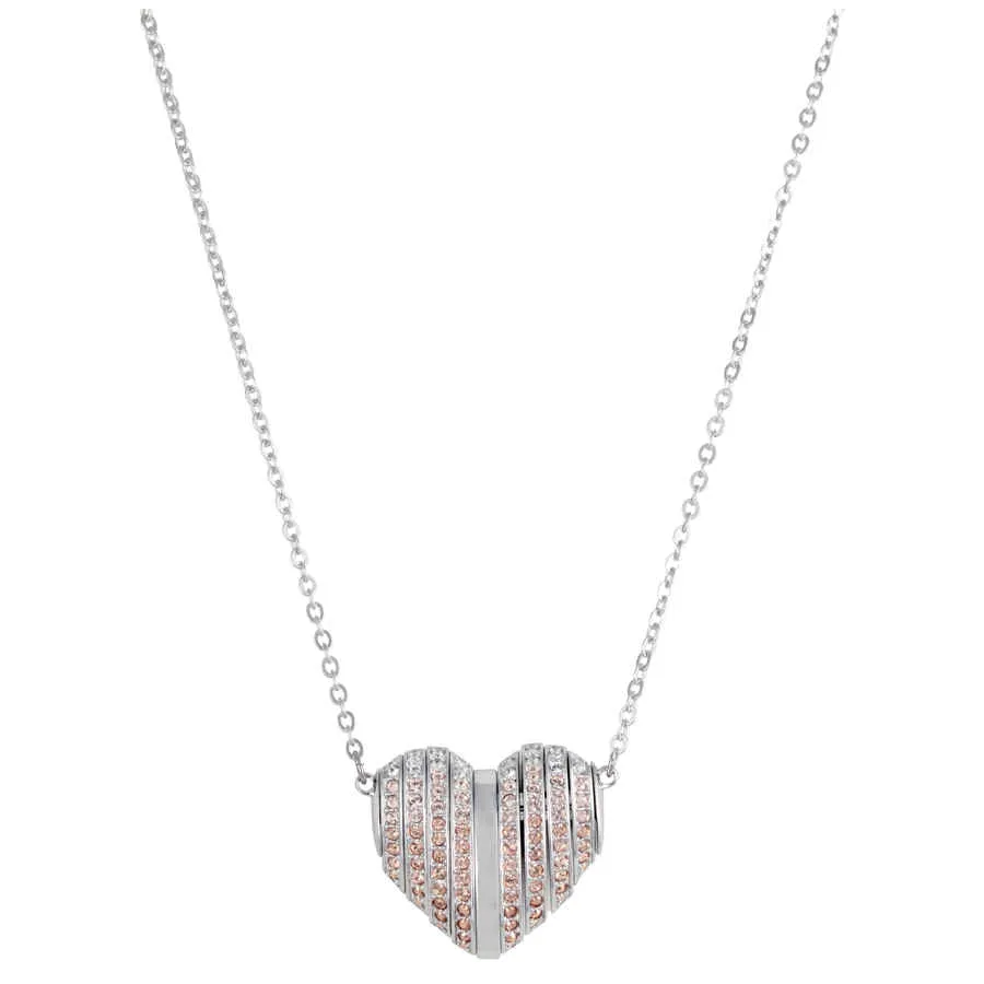 Swarovski Jewelry Necklace EXPLORE HEART Necklace, Pink, Rhodium -5181467