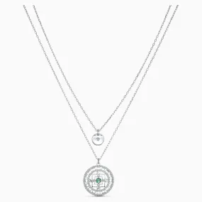 Swarovski Jewelry SYMBOLIC MANDALA NECKLACE, White, Rhodium -5541987