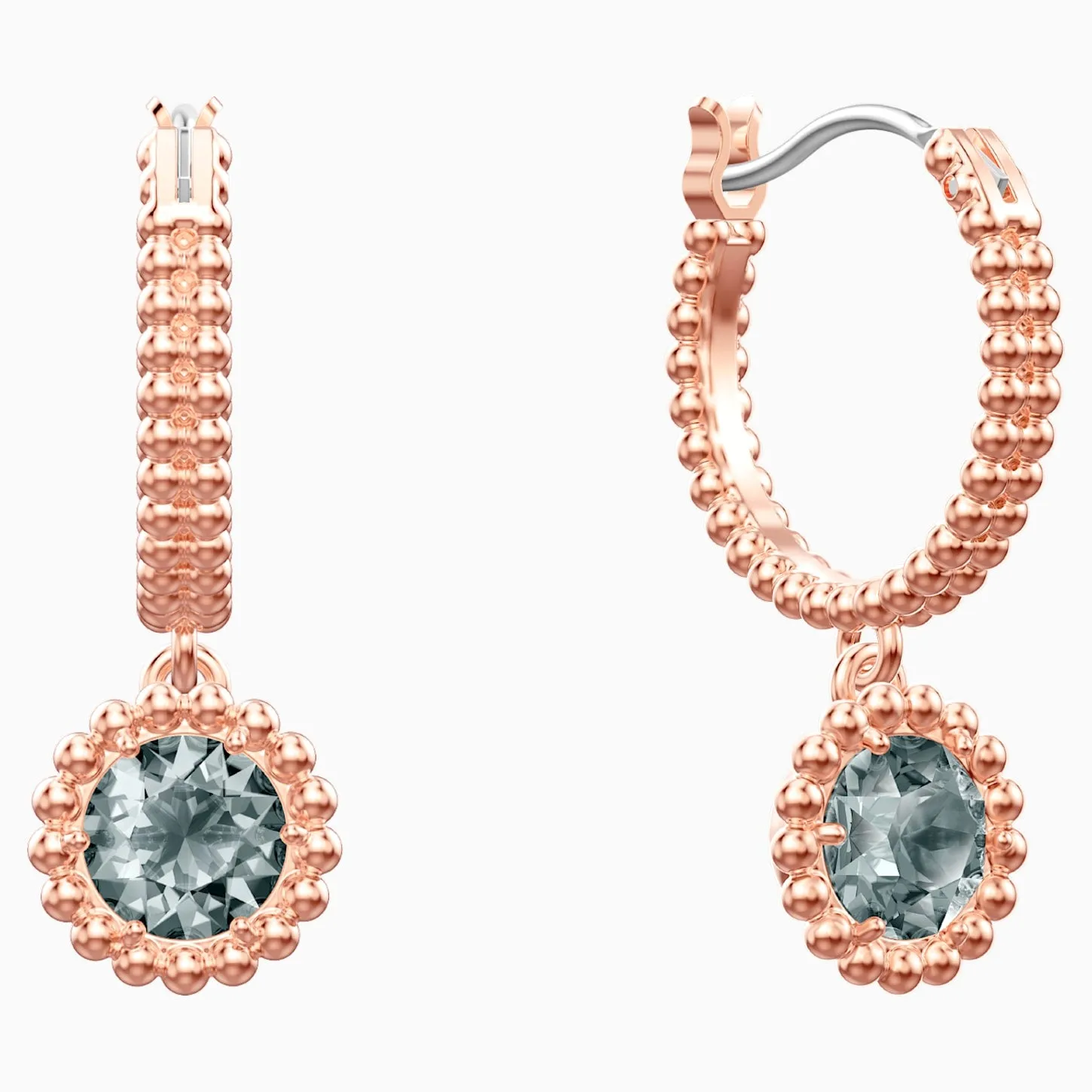 Swarovski OXYGEN Pierced Earrings, Gray, Rose Gold -5468739