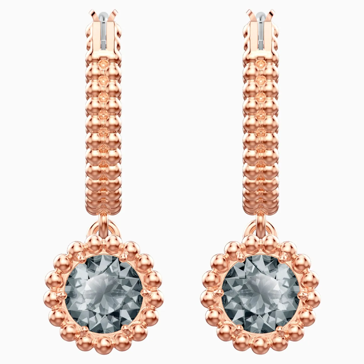 Swarovski OXYGEN Pierced Earrings, Gray, Rose Gold -5468739