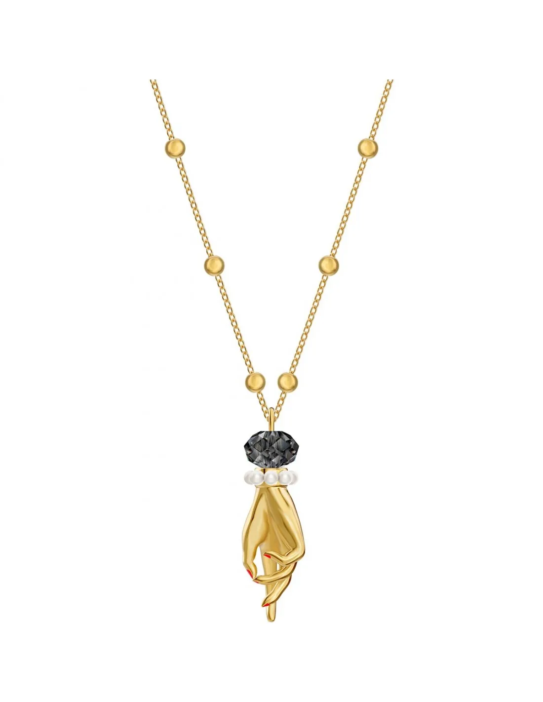 Swarovski Tarot Magic Hand Pendant, Gray, Gold-tone plated -5490909