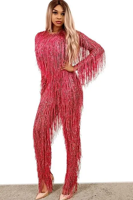 Tassel Babe Diamante Bodysuit