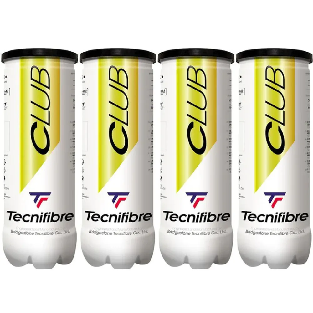 Tecnifibre Club Tennis Balls (4 Cans)