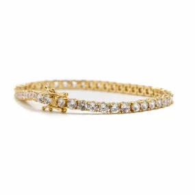 Tennis 18K Gold Plated 2.5mm Golden Gilt Bracelet