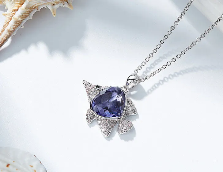 The fantasy amethyst fish necklace