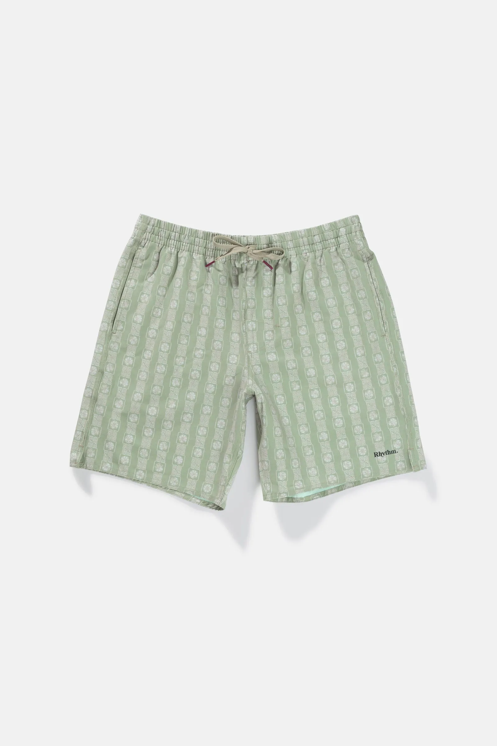 Tile Stripe Beach Short Sage