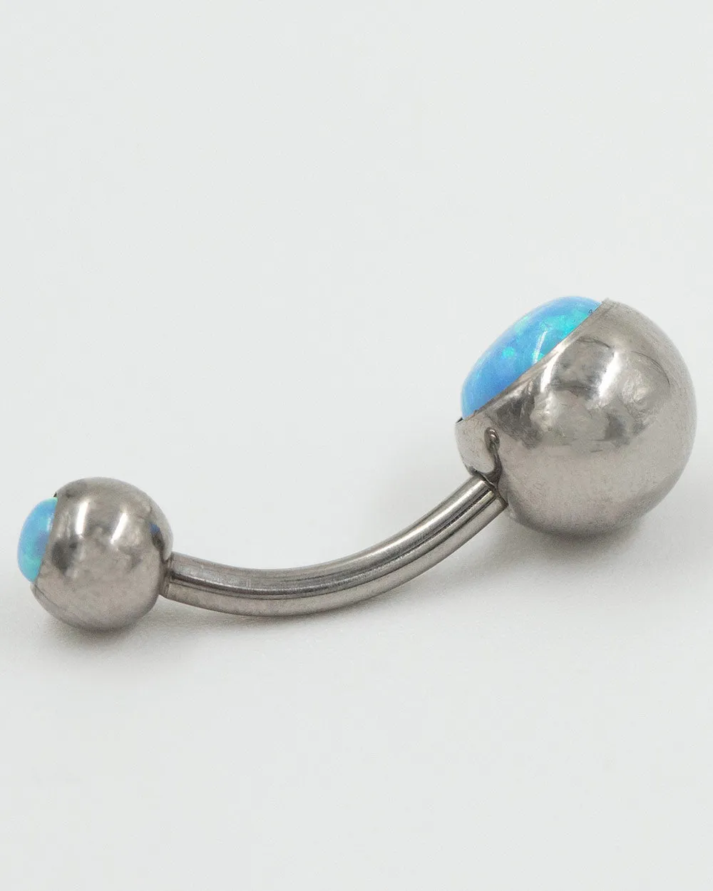 Titanium Opal Navel Curved Barbell