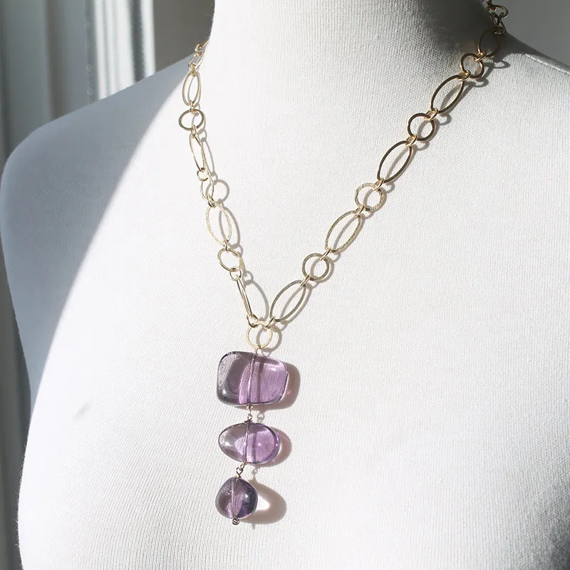 Tumbled Amethyst Necklace