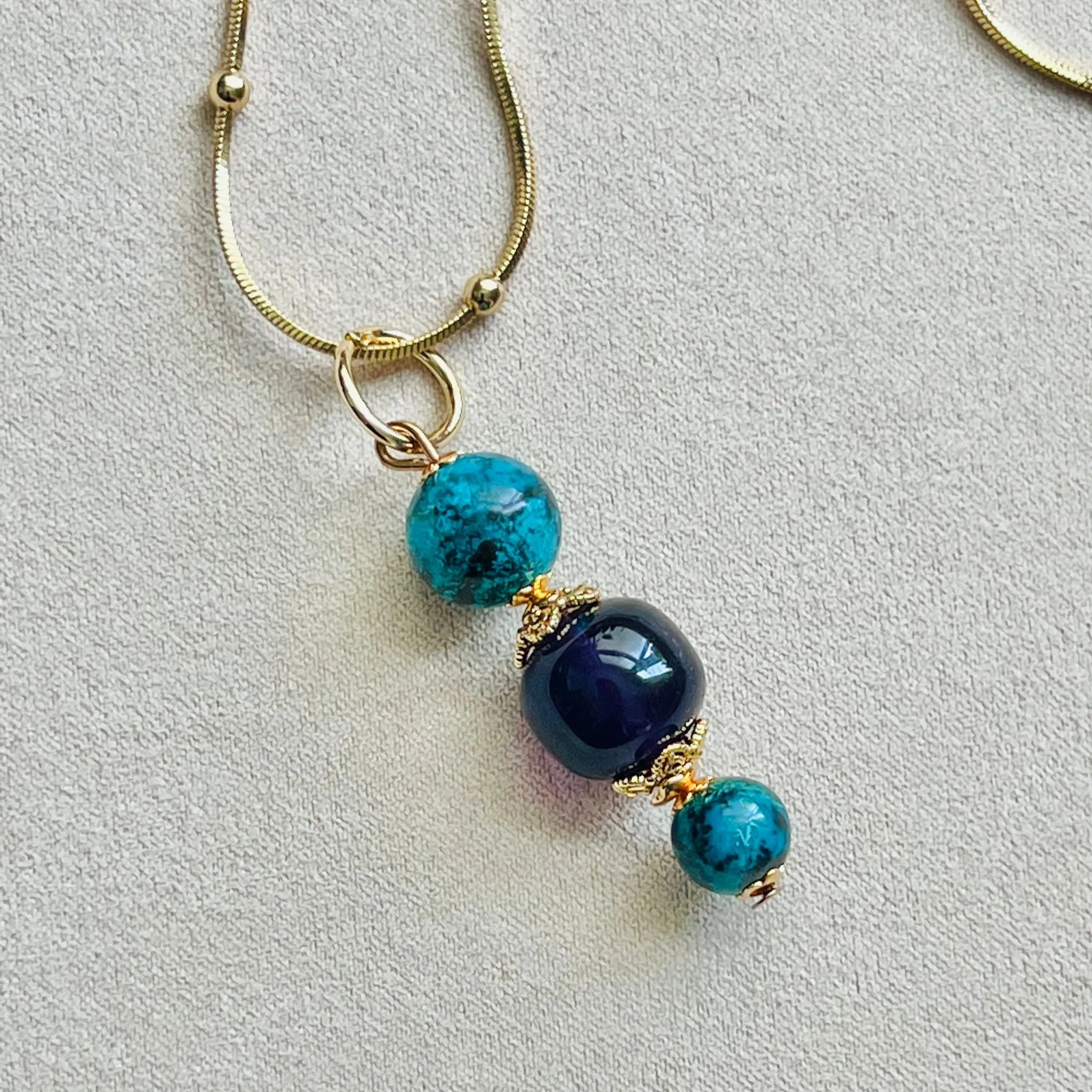 Turquoise & Amethyst Pendant