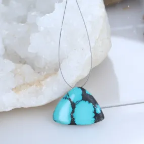 TURQUOISE FAN Pendant Blue Black Spider Web