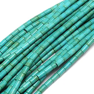 Turquoise Magnesite Tube 3x5mm