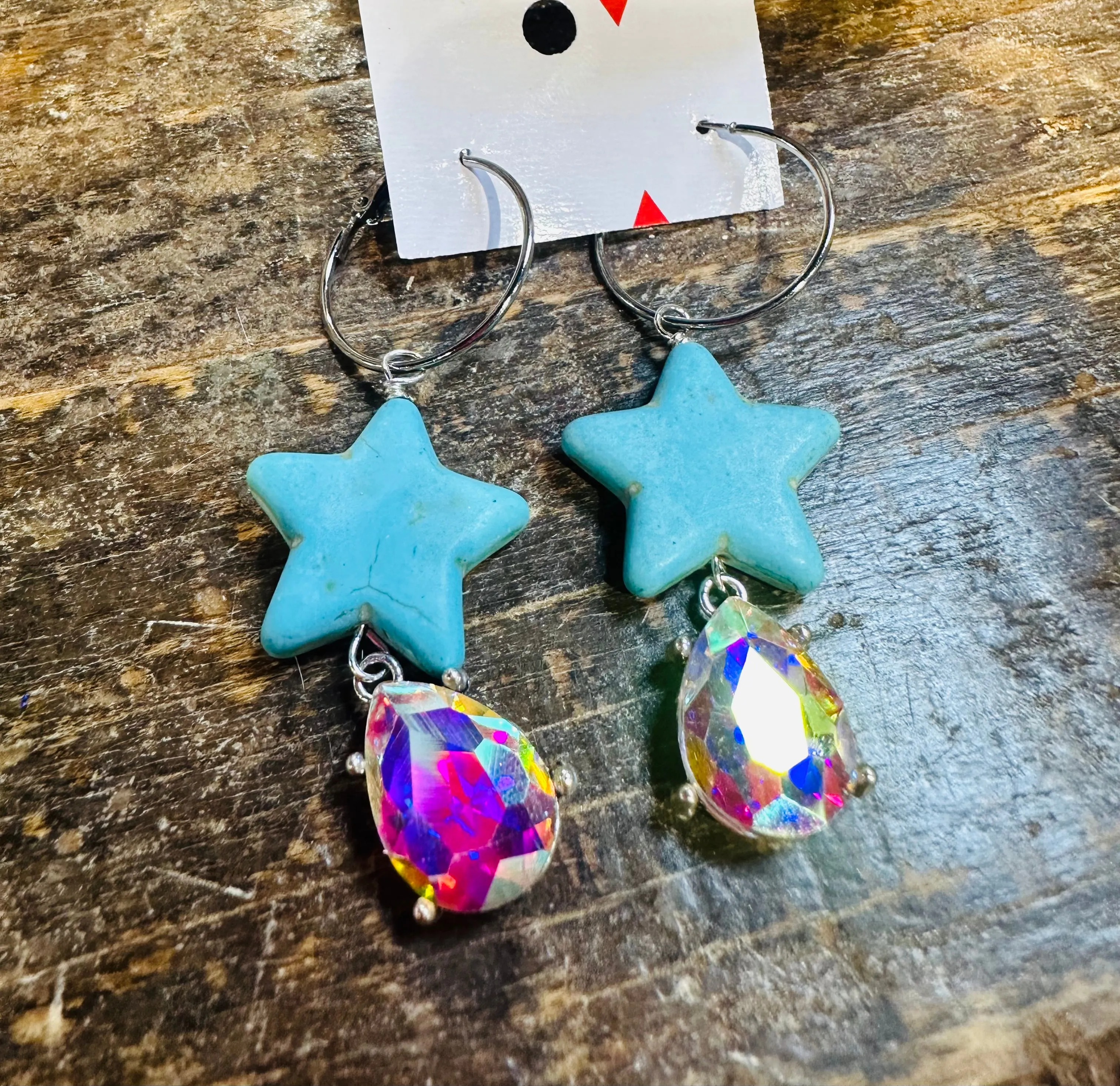 Turquoise Star Earrings