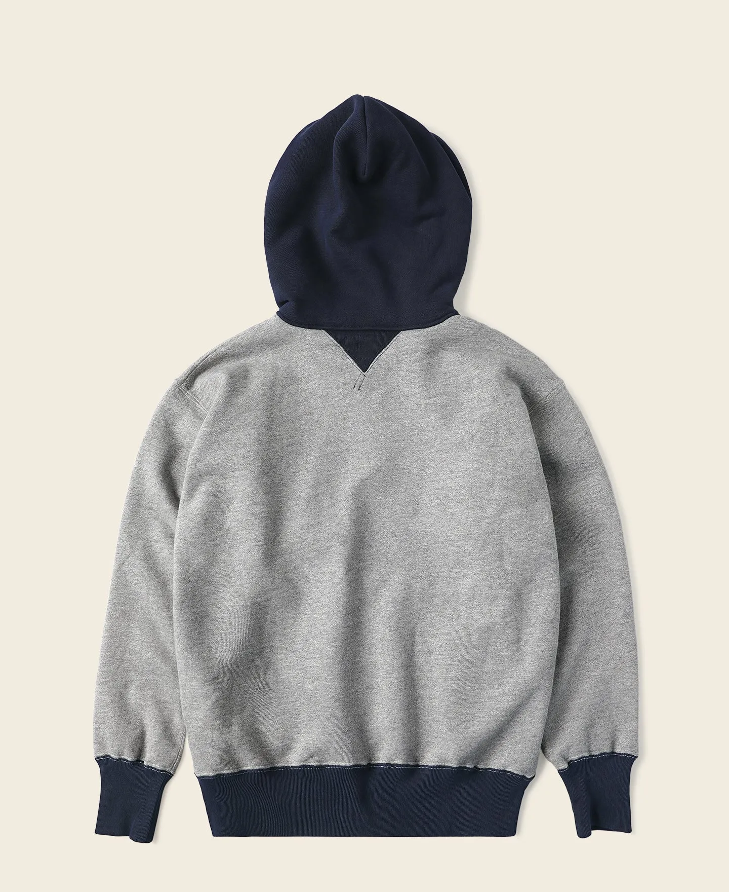 Two-Tone Double V Gusset Hooded Sweatshirt