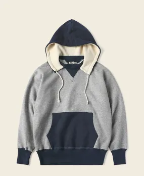 Two-Tone Double V Gusset Hooded Sweatshirt