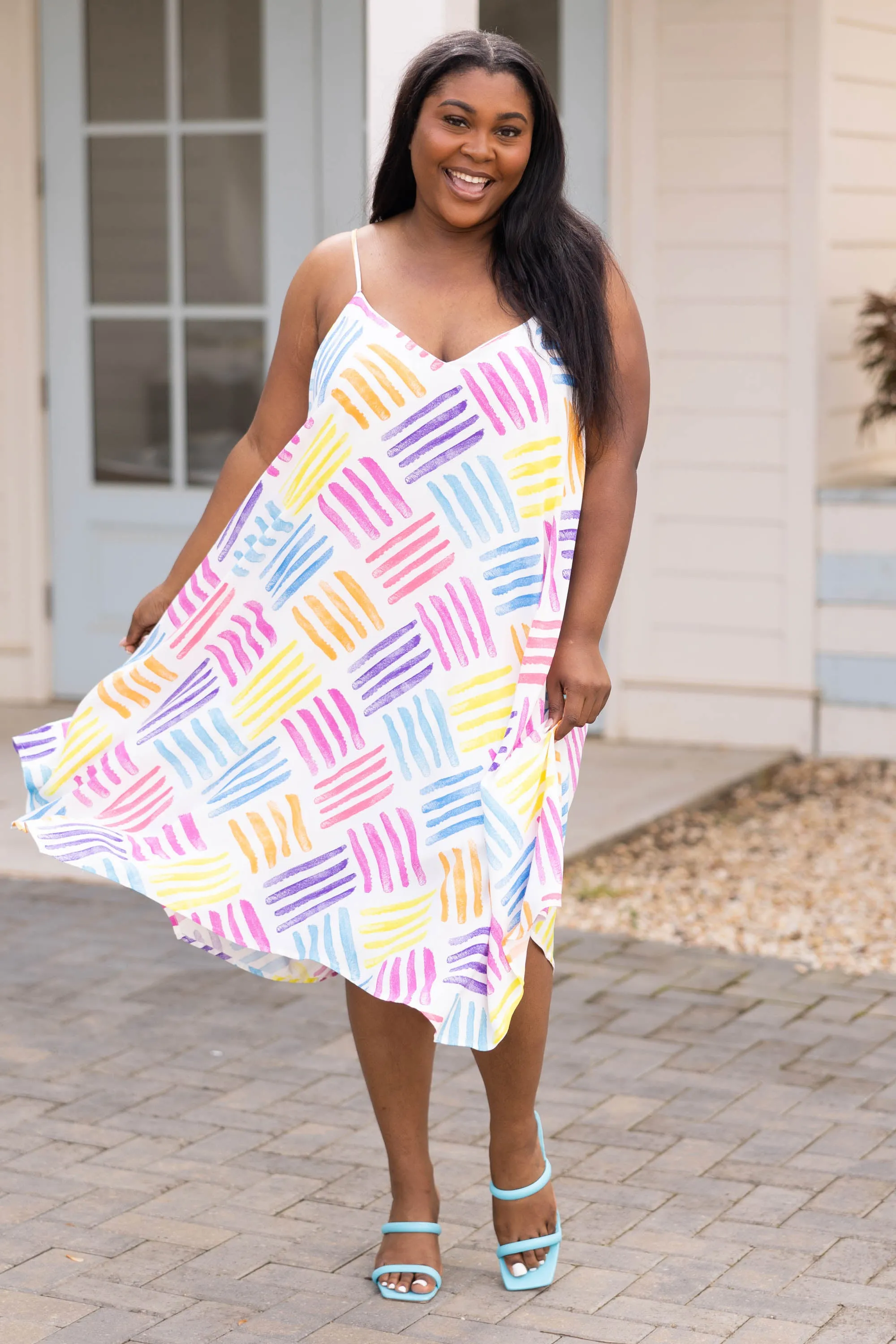 Under The Sun Dress, Ivory Multi