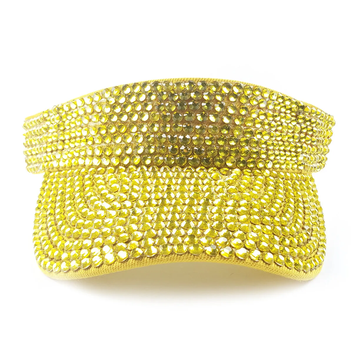 Victoria Visor in Yellow with Yellow Crystals