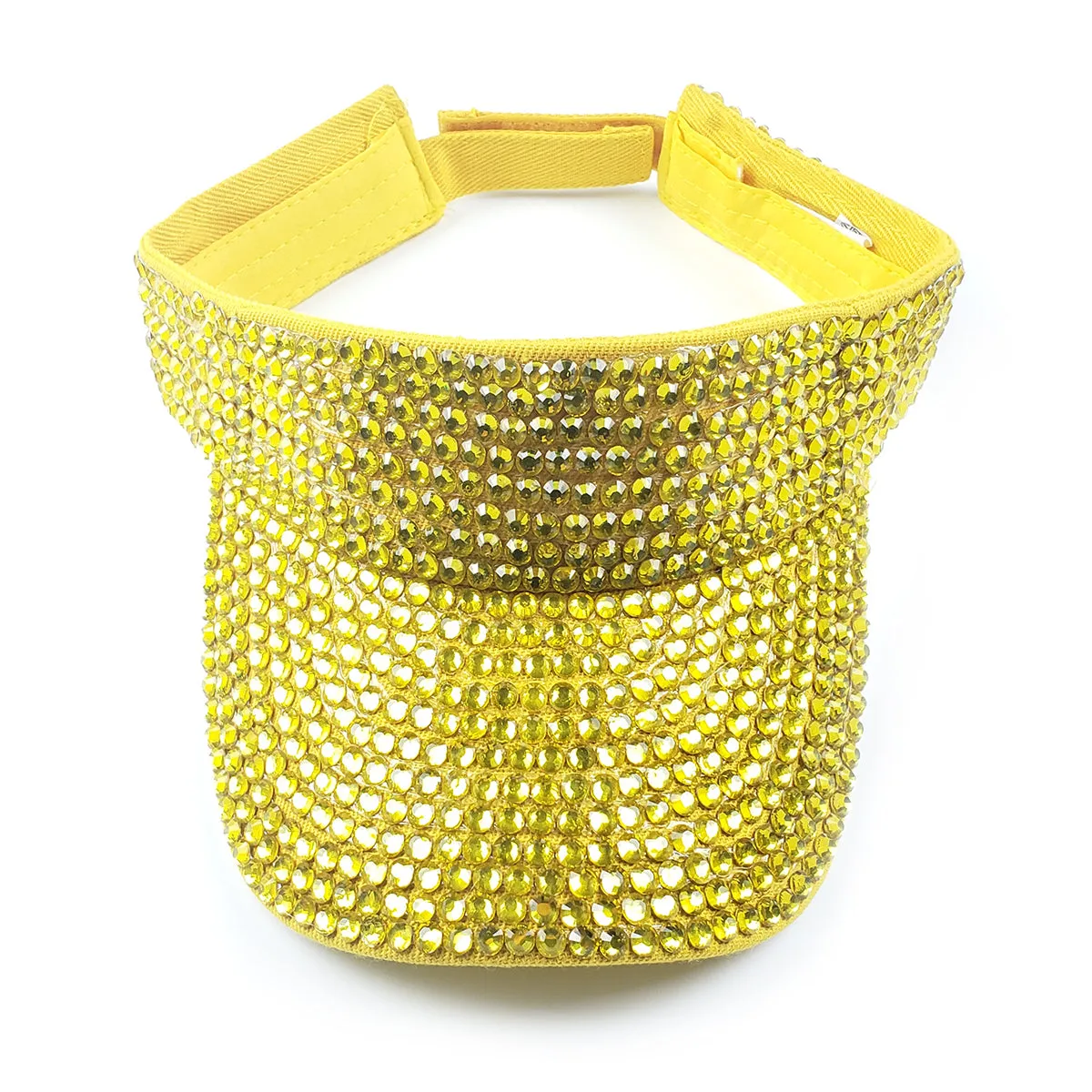 Victoria Visor in Yellow with Yellow Crystals