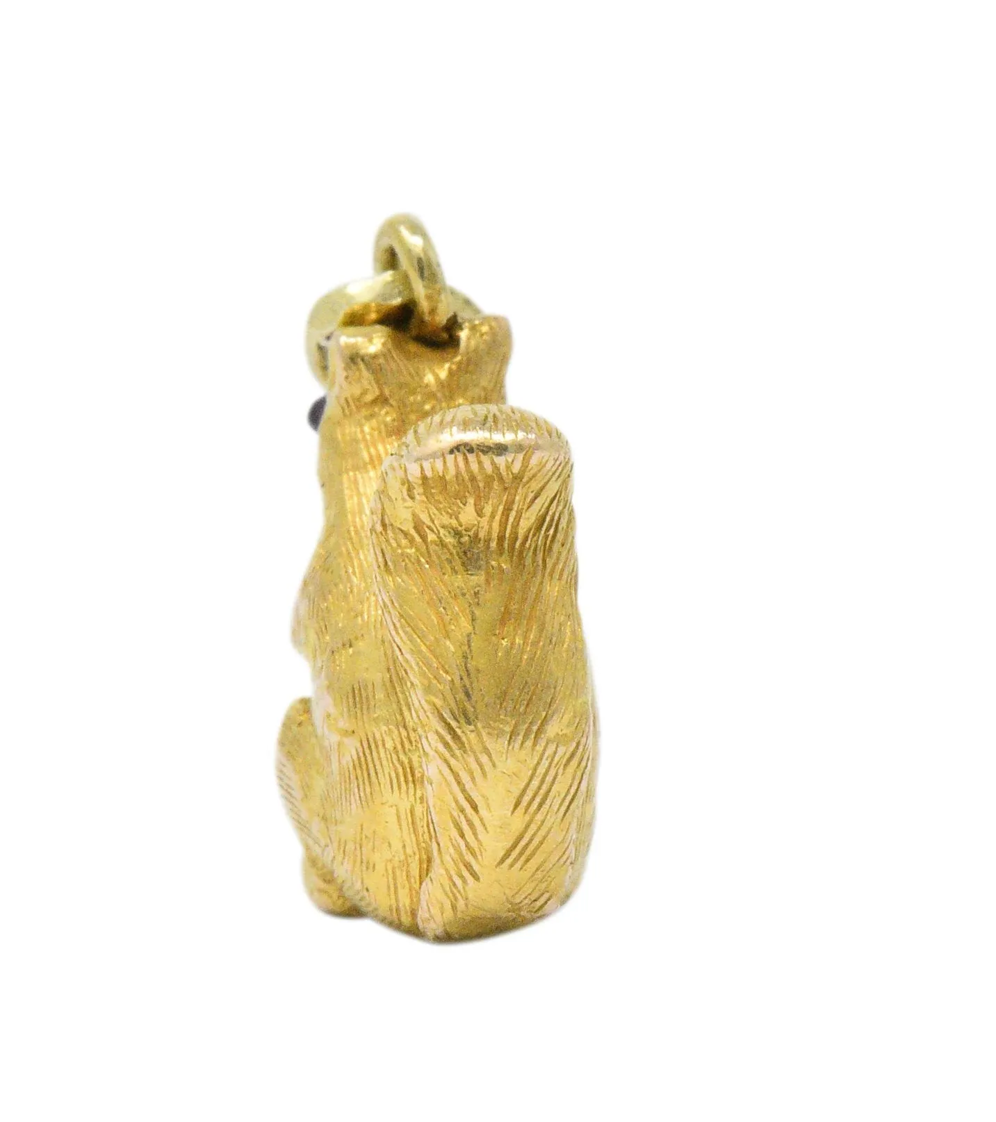 Victorian 18 Karat Gold  Ruby Squirrel Charm