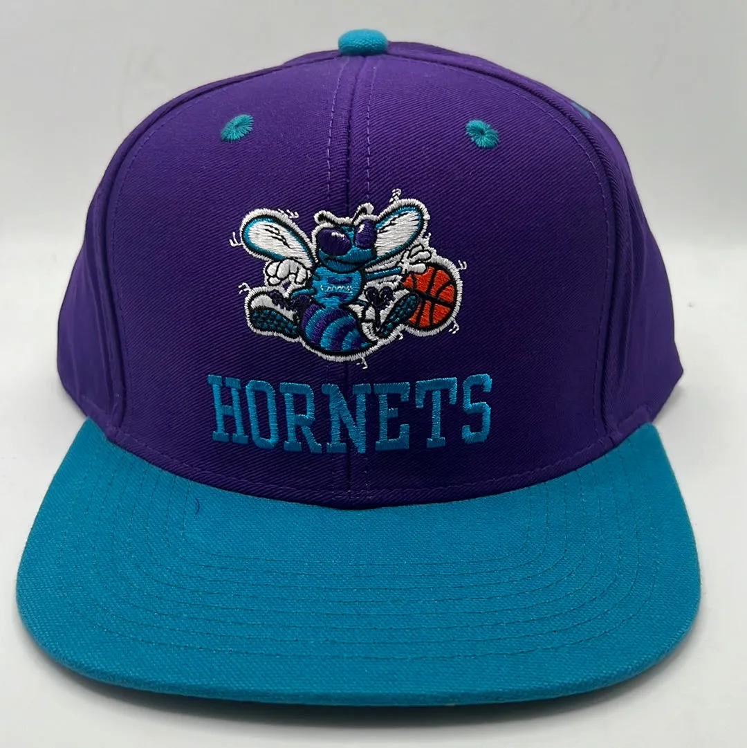 Vintage Charlotte Hornets Adidas Hardwood Classics Purple/Teal SnapBack