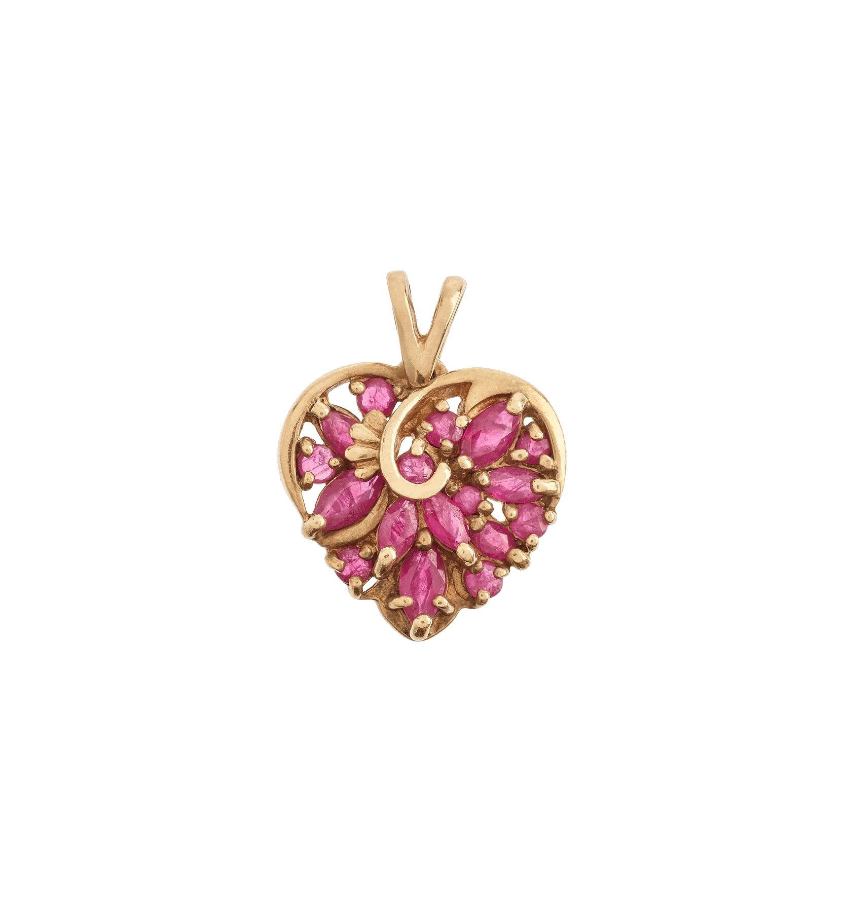 Vintage Ruby Romance Charm