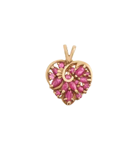 Vintage Ruby Romance Charm