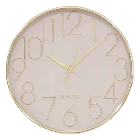 Wall Clock 30cm - Gold & Blush