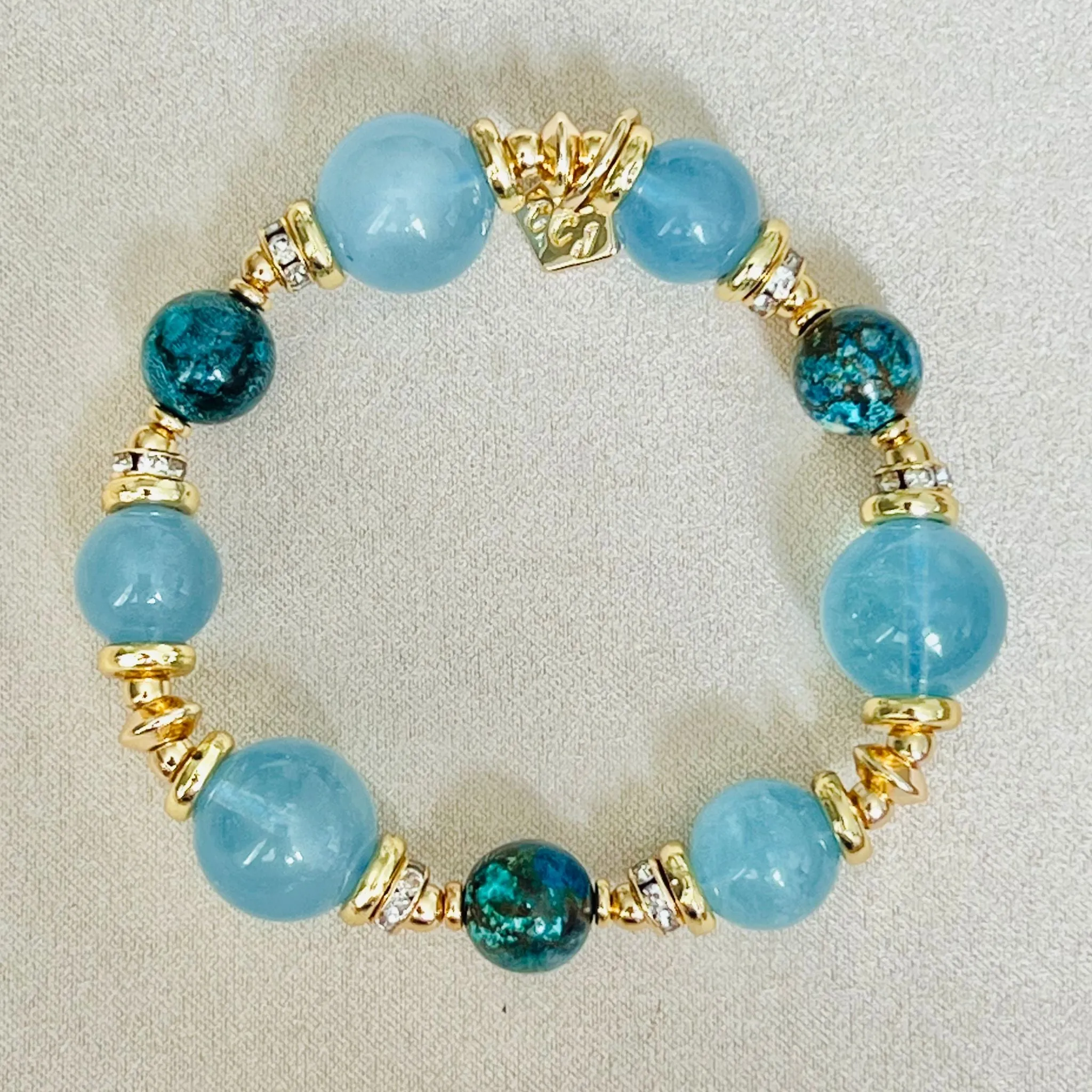 Wow-So-Wise Aquamarine Bracelet