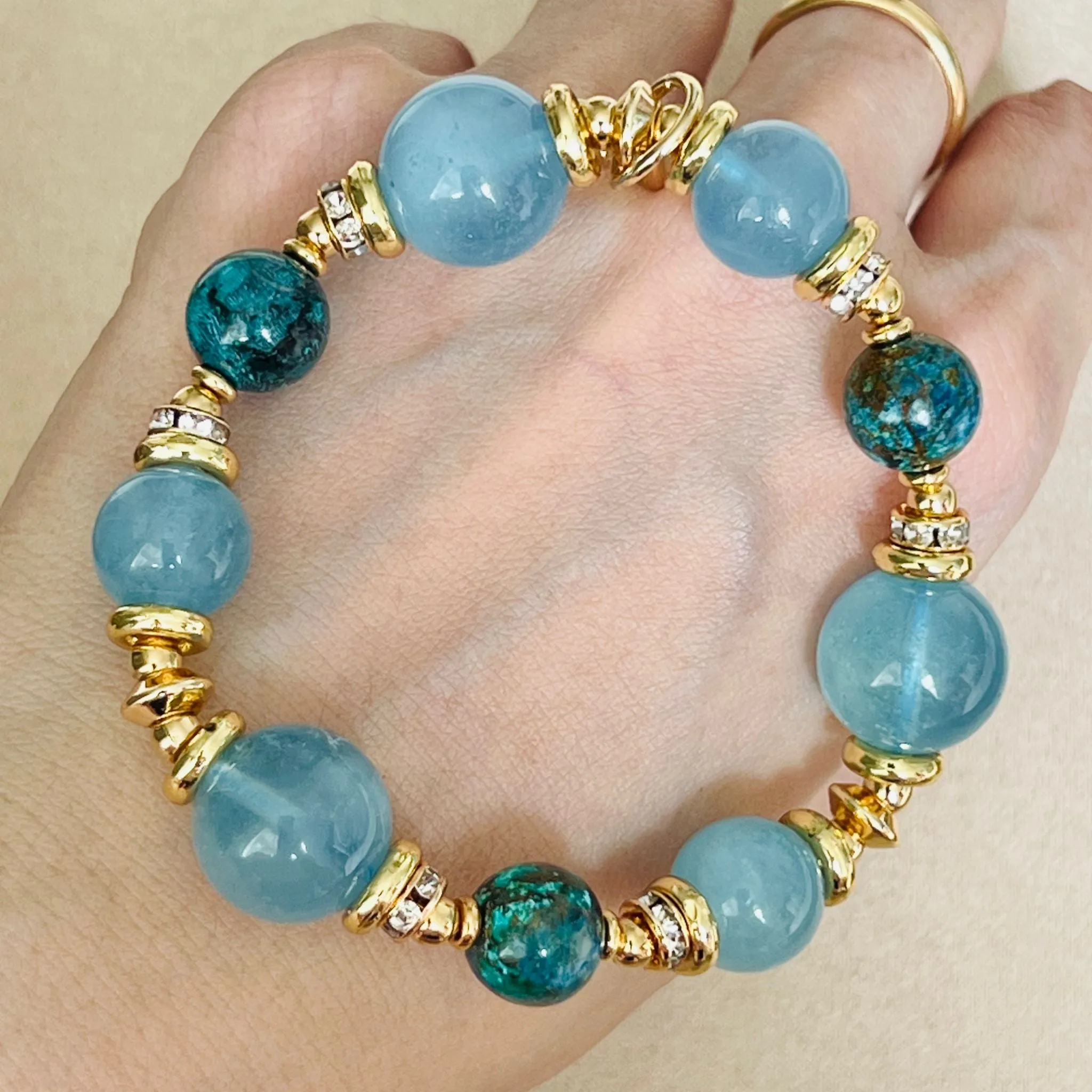 Wow-So-Wise Aquamarine Bracelet