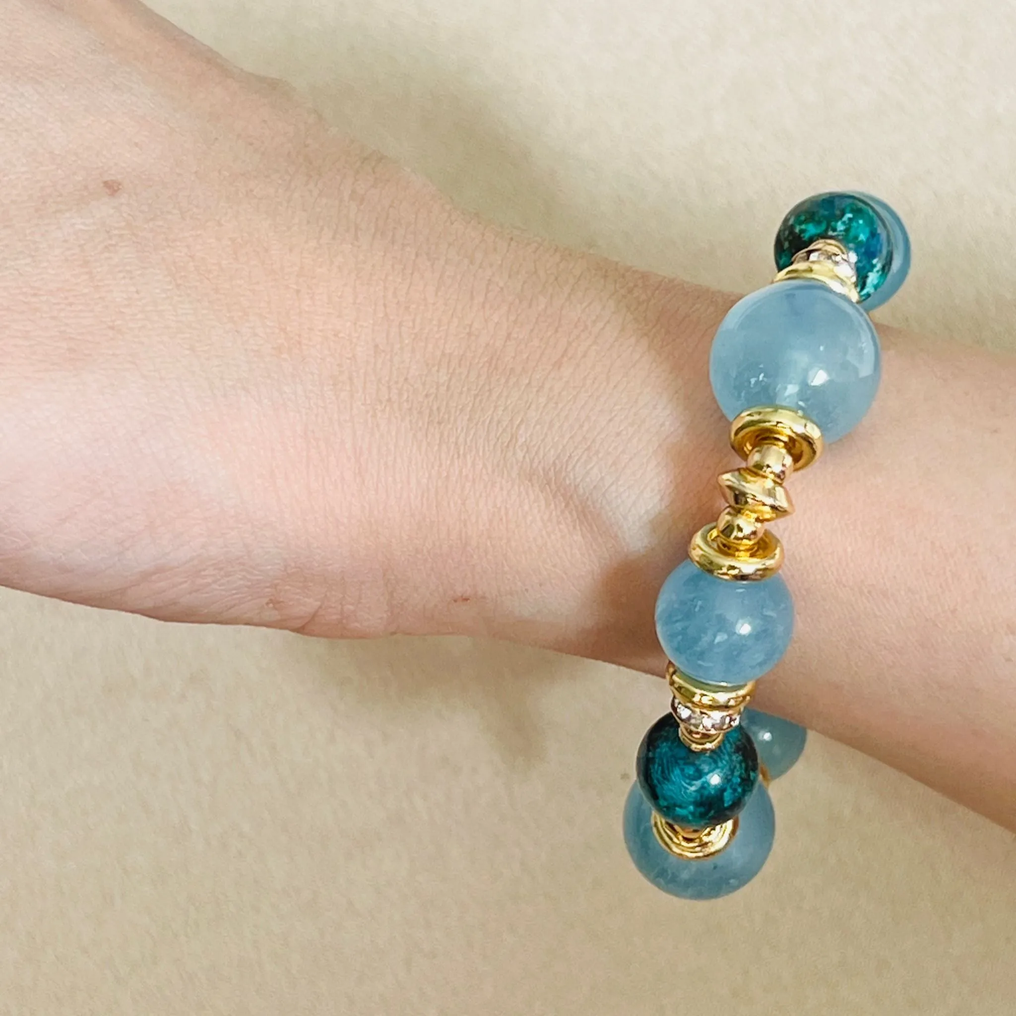 Wow-So-Wise Aquamarine Bracelet