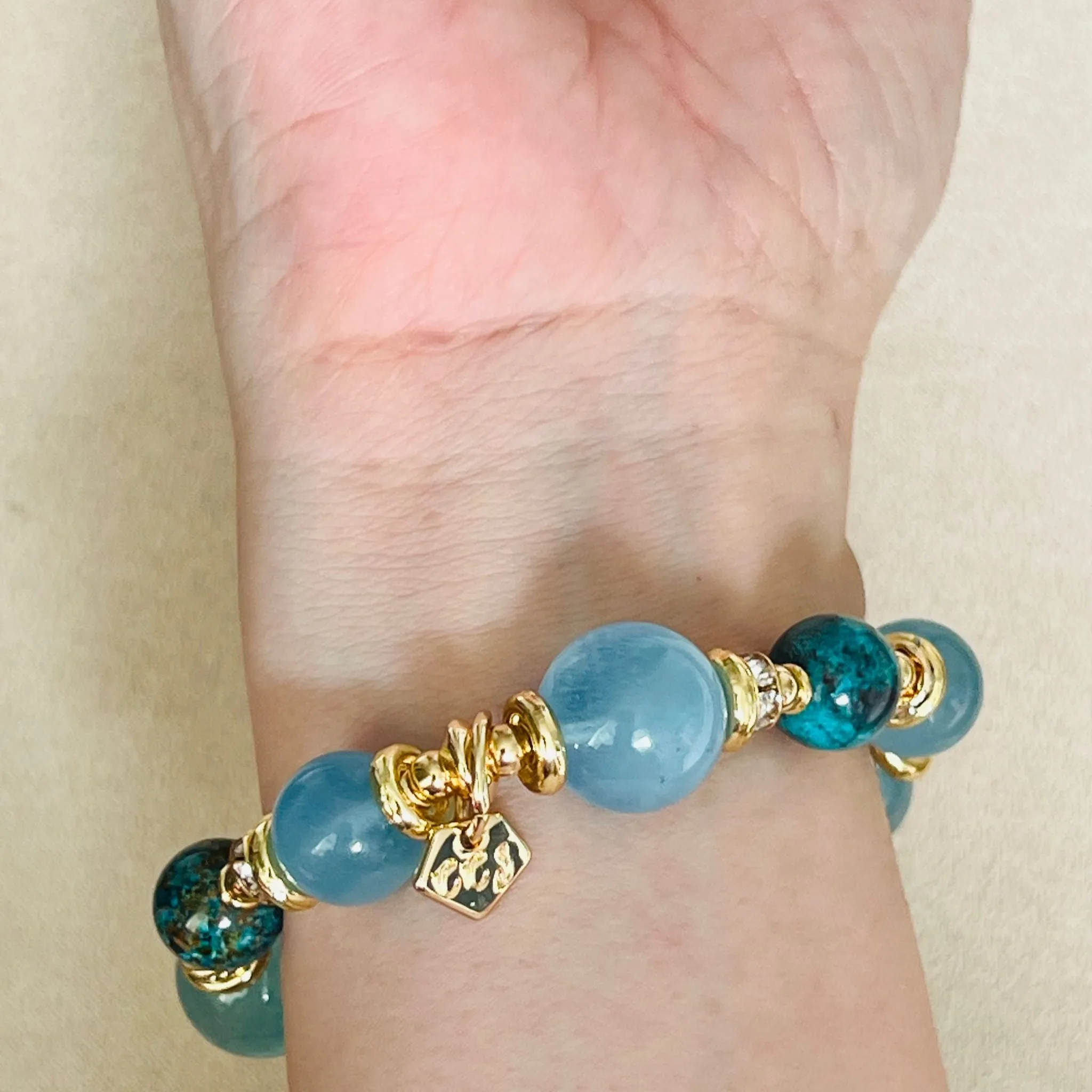 Wow-So-Wise Aquamarine Bracelet