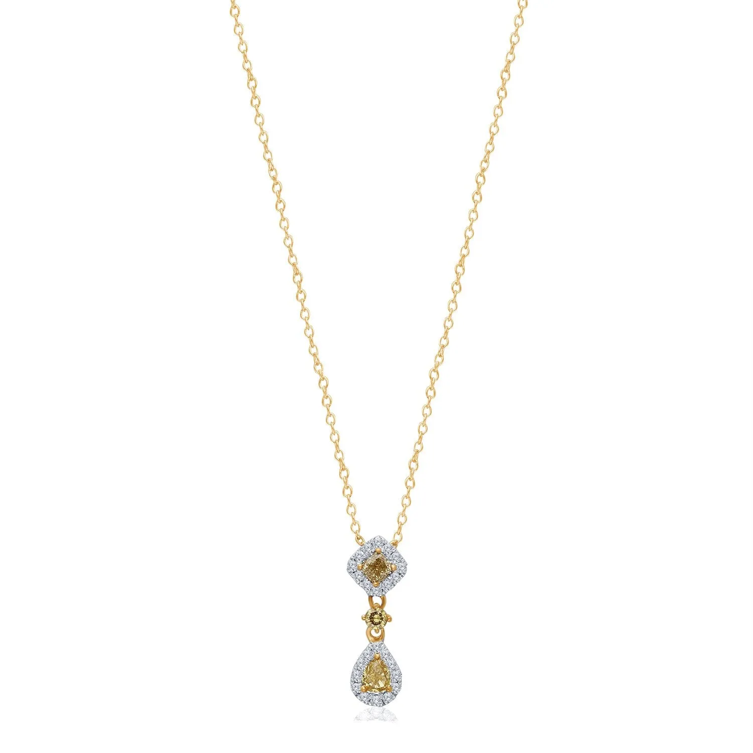 Yellow Gold Yellow & White Diamond Eternal Pendant