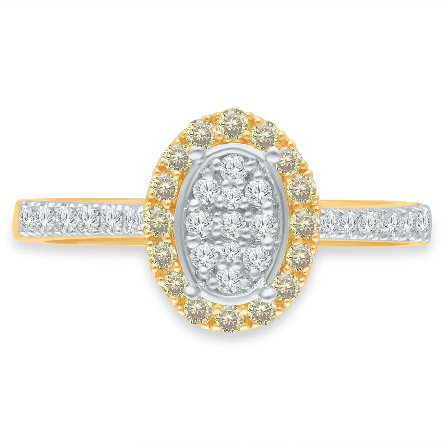 Yellow Gold Yellow & White Diamond Eternal Ring