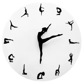 Yoga Postures Wall Clock Modern Clock Watch