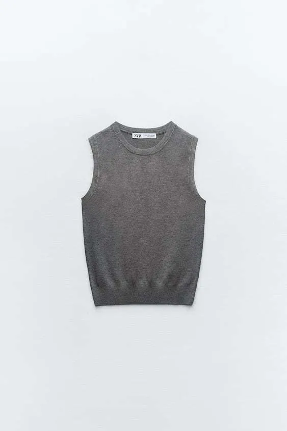 ZARA  |SLEEVELESS KNIT TOP