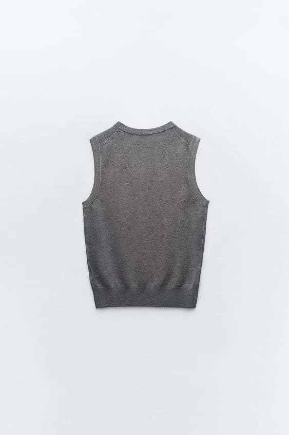 ZARA  |SLEEVELESS KNIT TOP