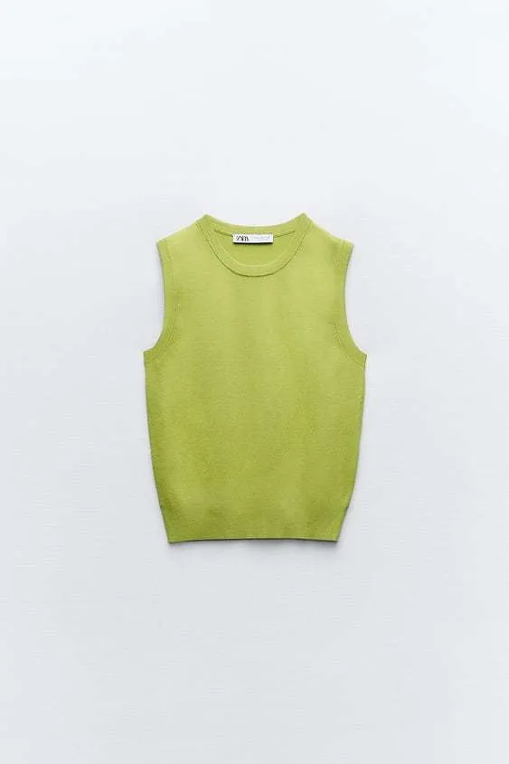 ZARA  |SLEEVELESS KNIT TOP