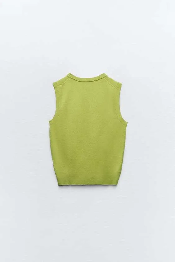 ZARA  |SLEEVELESS KNIT TOP