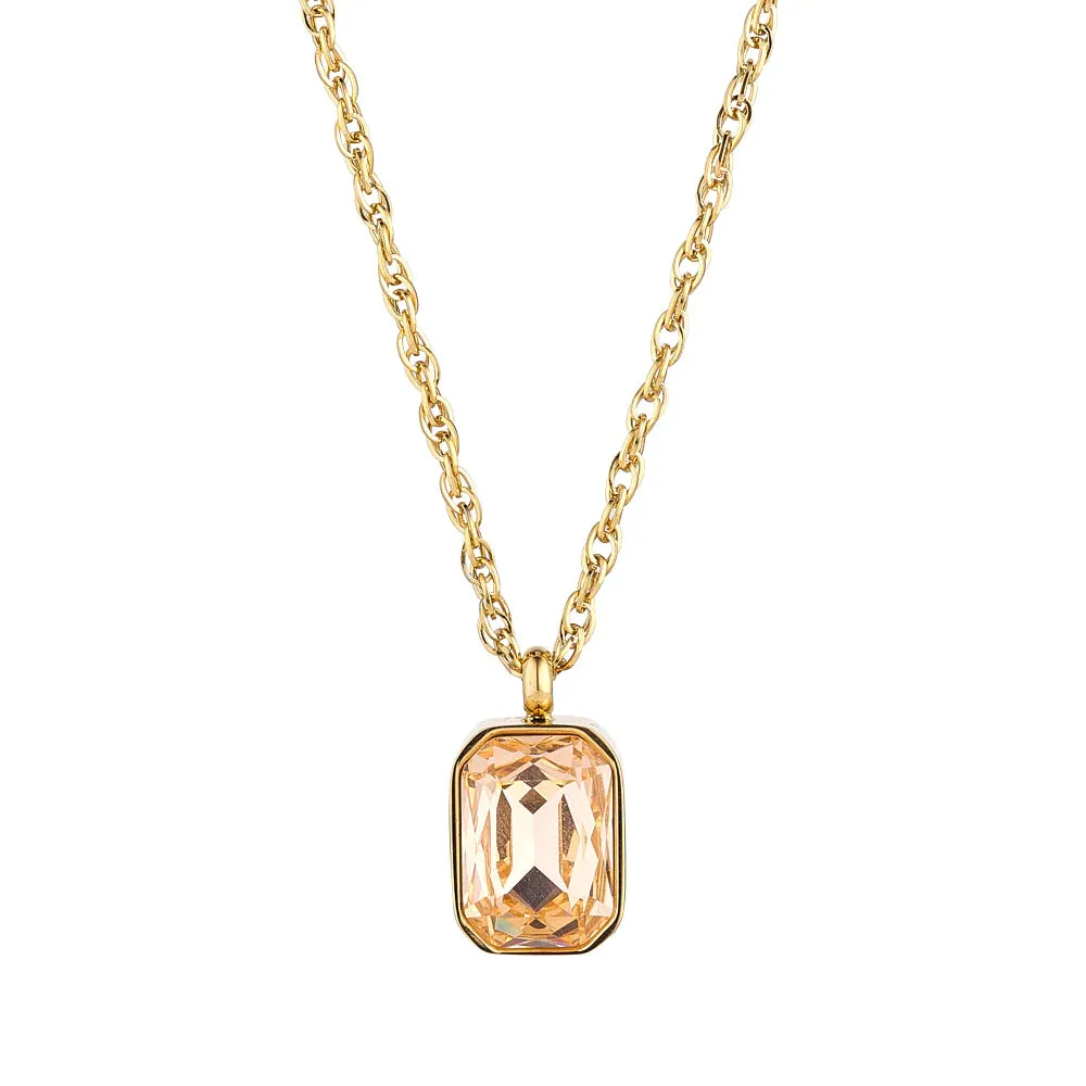 Zaria Champagne Pendant- Knight & Day Jewellery